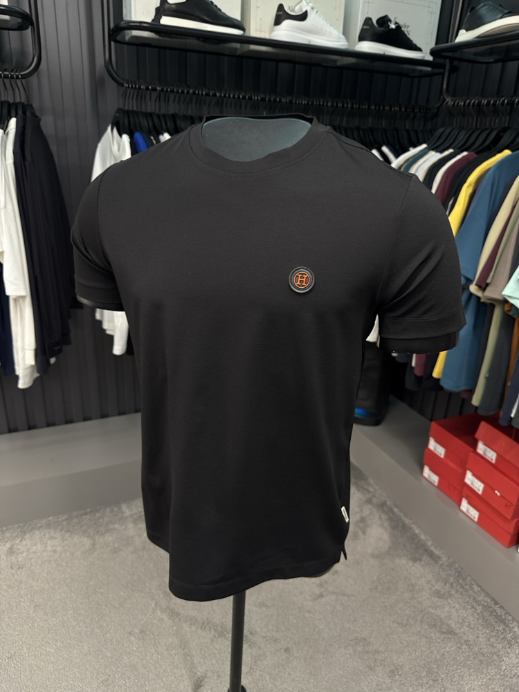 İthal Hermes T-shirt Kırışmayan Kumaş (15054-Kahverengi)