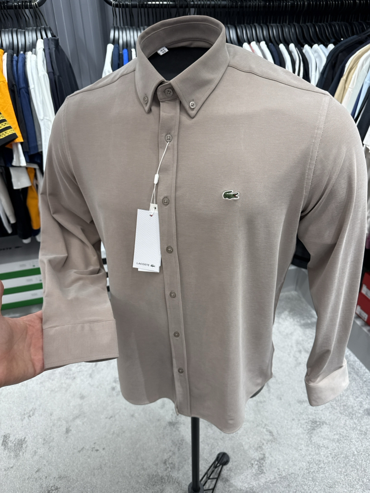 Premium Yıkamalı Modal Kırışmayan Kumaş Gömlek (549-Vizon)