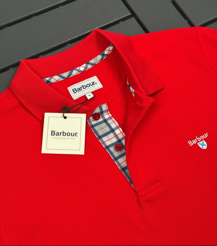 Barbour Polo Yaka (10076-Kırmızı)