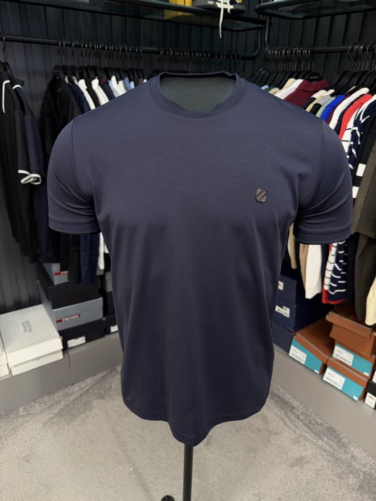 İthal Zegna T-shirt Kırışmayan Kumaş (9461-Lacivert)