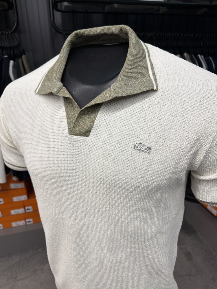 Keten Polo Yaka Triko (Ekru-33055) 