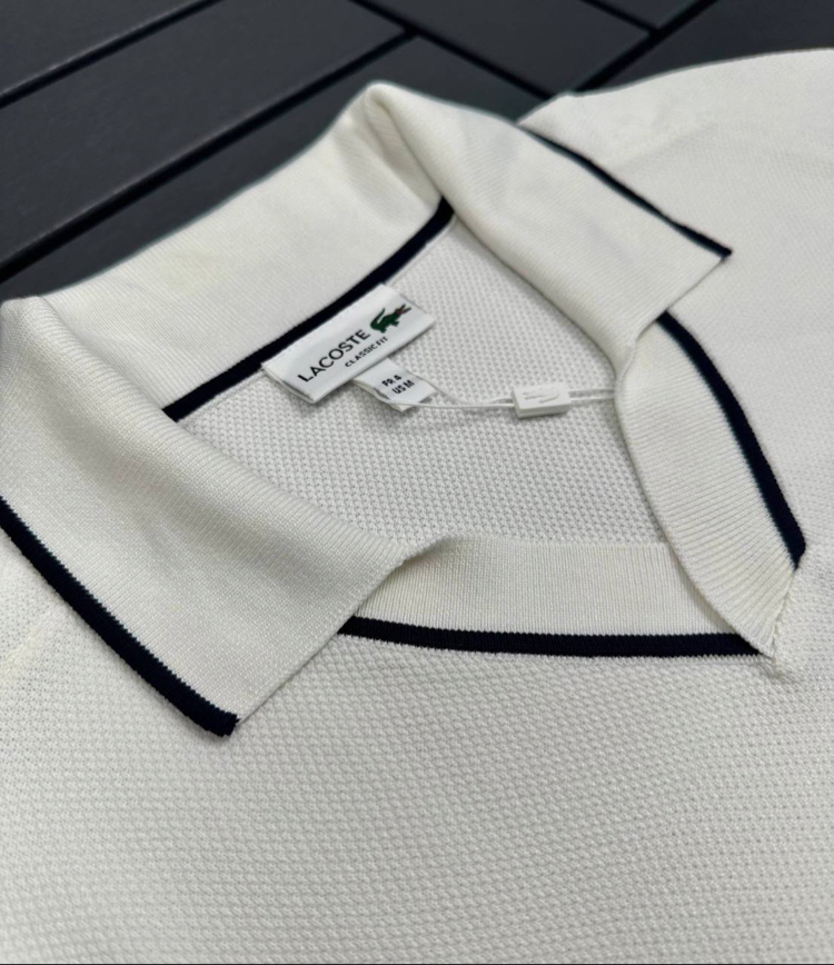 V Yaka Triko Polo Yaka (33040-Beyaz)