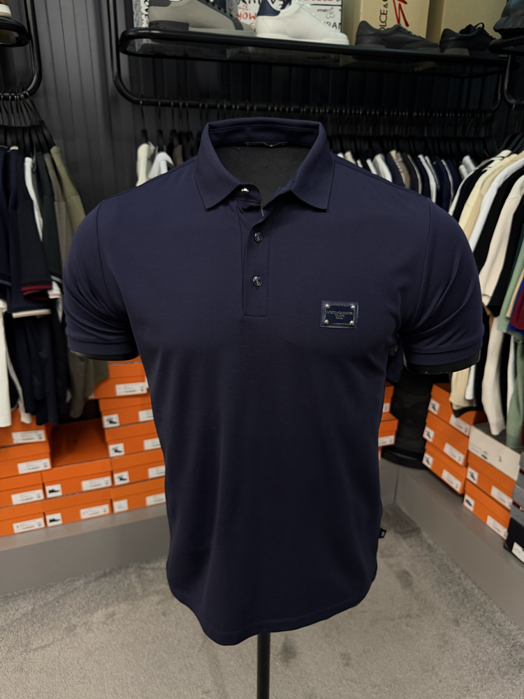 İthal Dolce Gabbana Polo Yaka Kırışmayan Kumaş (10081-Lacivert)