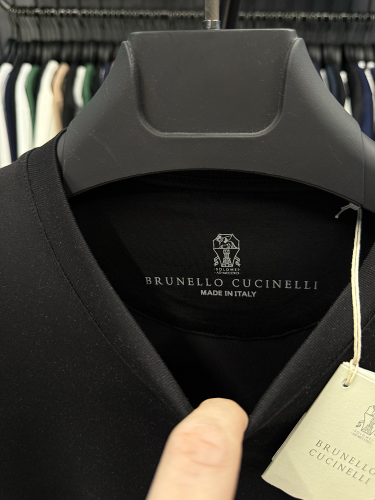 İthal Brunello Cucinelli T-shirt Kırışmayan Kumaş (9462-Beyaz)