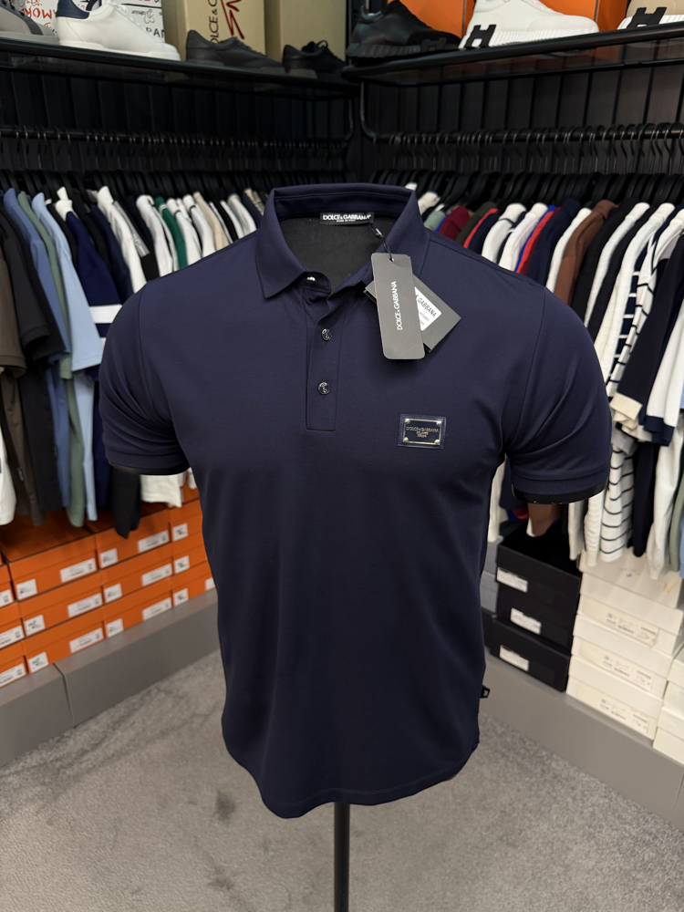 İthal Dolce Gabbana Polo Yaka Kırışmayan Kumaş (10081-Lacivert)
