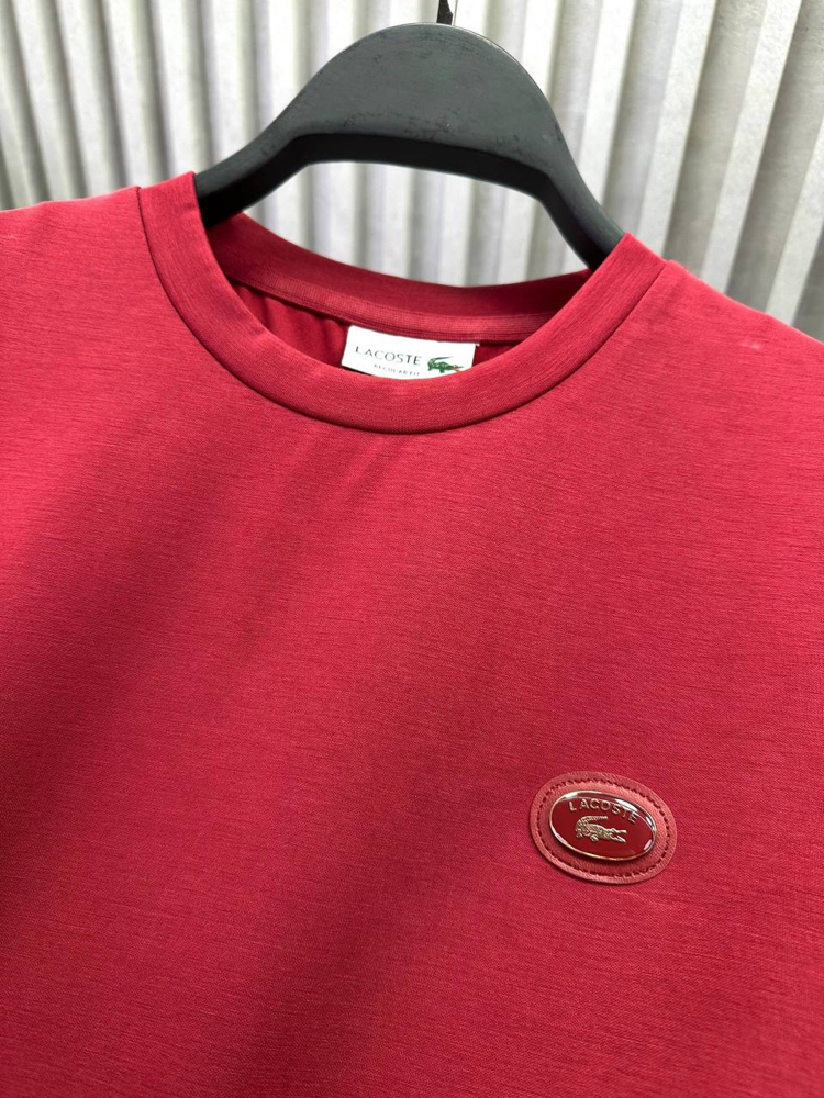 Yeni Demir Logo Modal Kırışmayan Kumaş T-shirt (15052-Bordo)