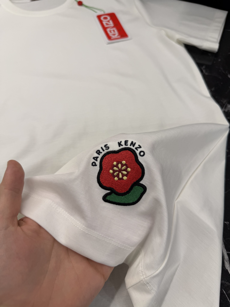 İthal Kenzo T-shirt Kırışmayan Kumaş (9446-Beyaz)