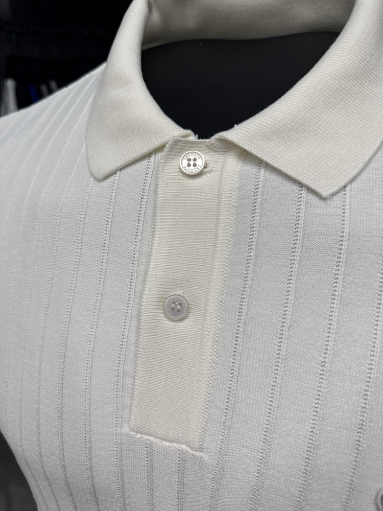 Detaylı Triko Polo Yaka (Beyaz -33049)