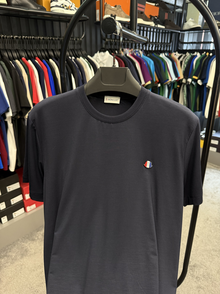 İthal Moncler T-shirt Kırışmayan Kumaş (418-Lacivert)