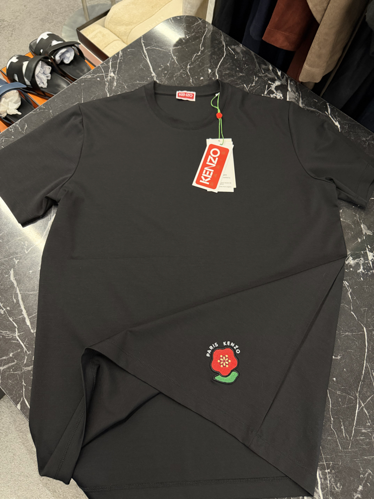 İthal Kenzo T-shirt Kırışmayan Kumaş (9446-Siyah)