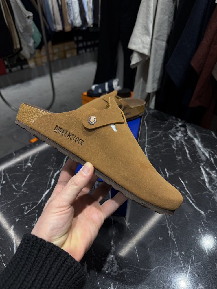 Birkenstock Yeni Sezon Boston Süet Terlik (Taba)