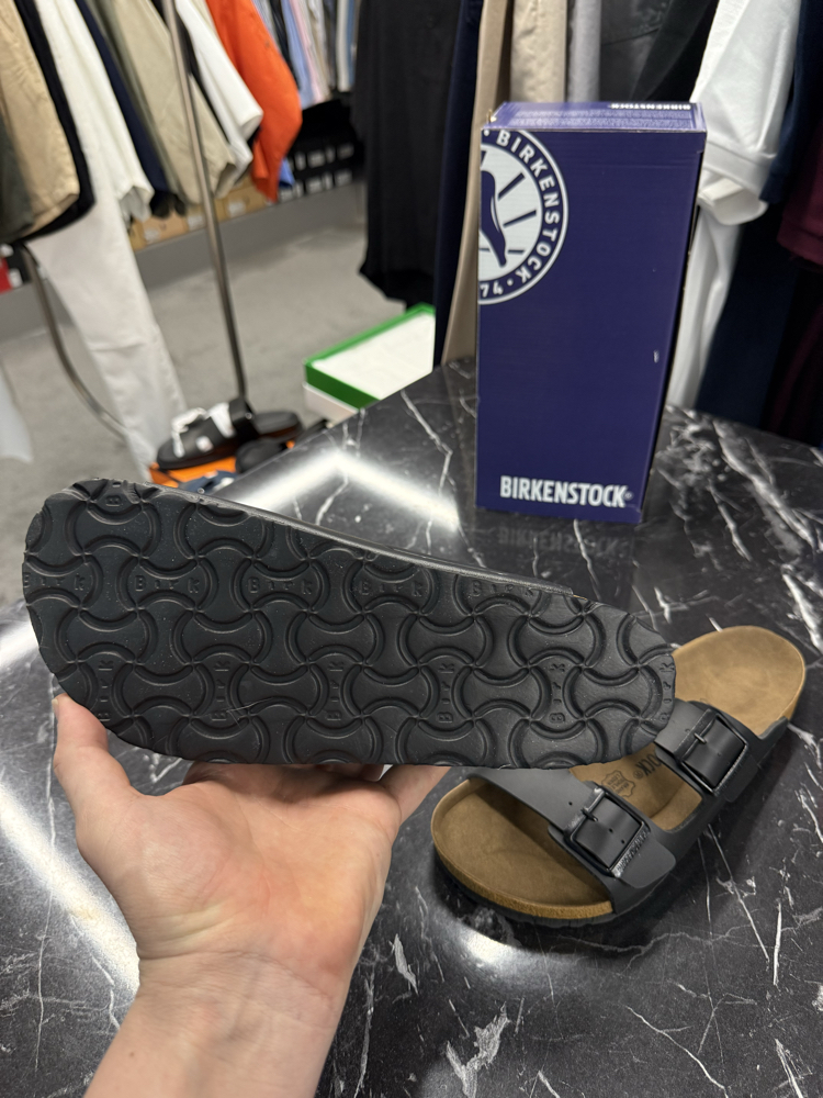 Birkenstock Arizona Deri Çift Toka (Siyah)