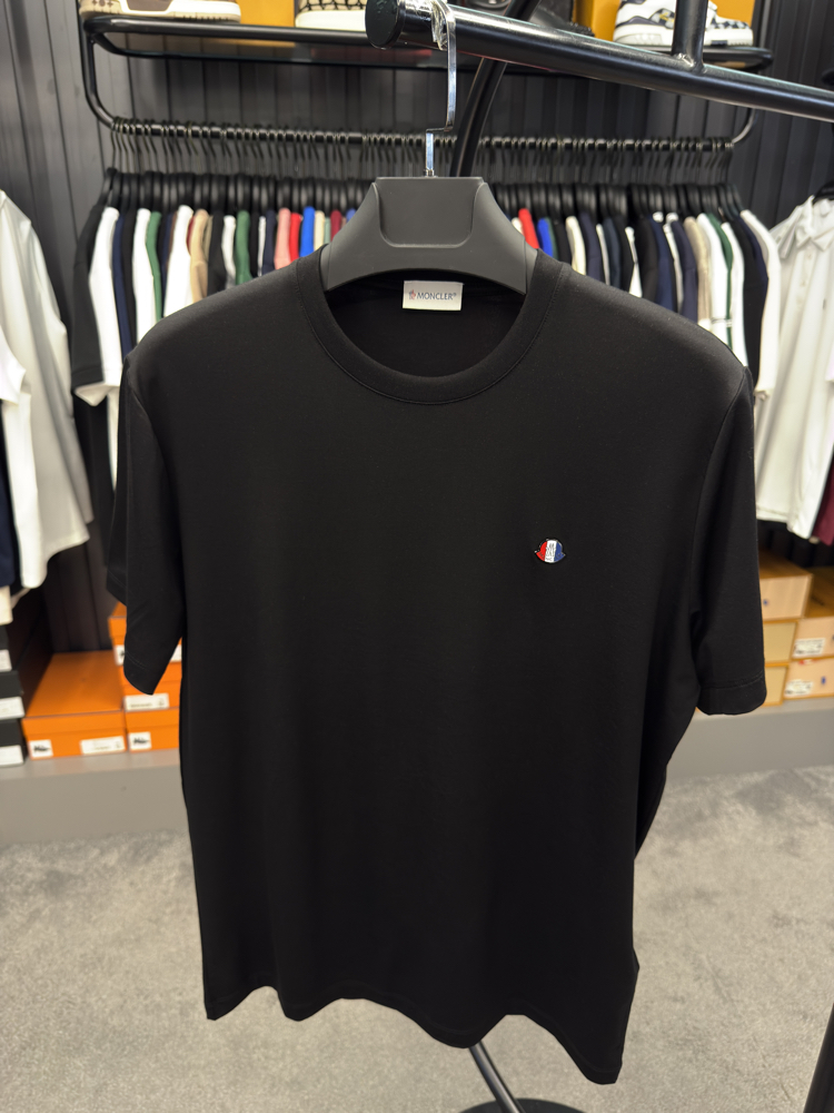 İthal Moncler T-shirt Kırışmayan Kumaş (418-Siyah)