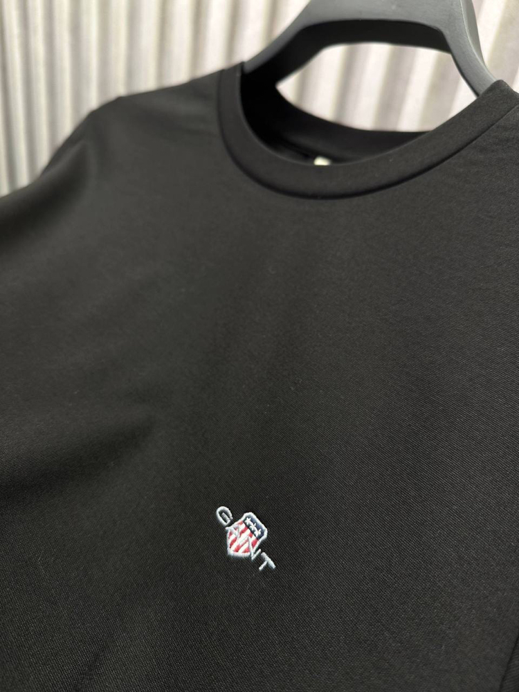 Modal Kırışmayan Kumaş T-shirt  (15048-Siyah)
