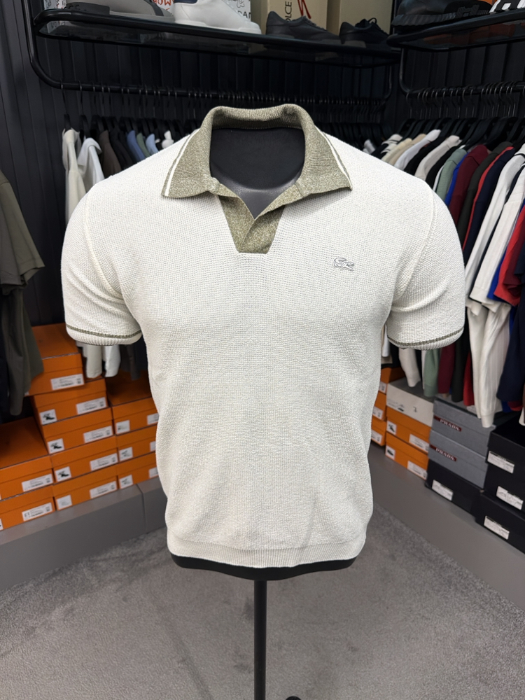 Keten Polo Yaka Triko (Ekru-33055) 