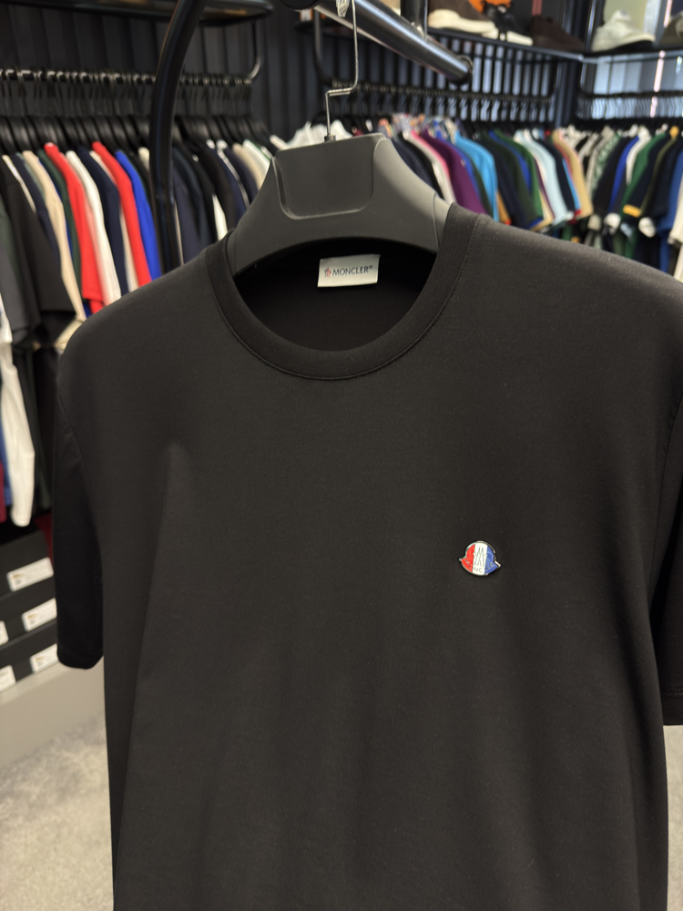 İthal Moncler T-shirt Kırışmayan Kumaş (418-Siyah)