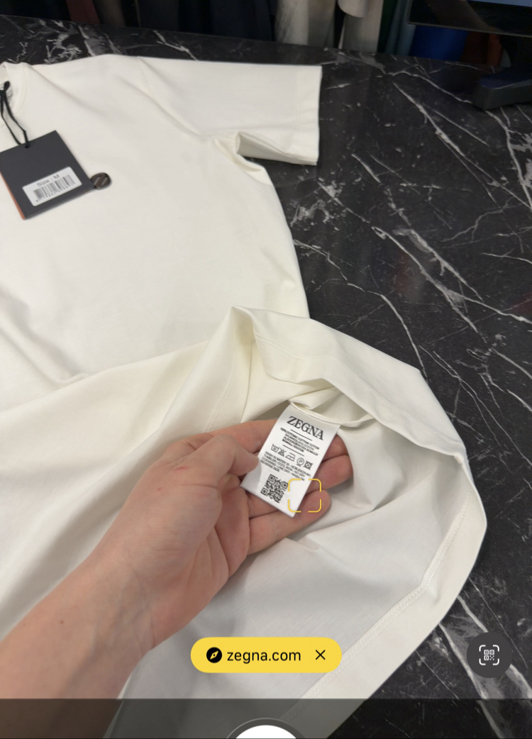 İthal Zegna T-shirt Kırışmayan Kumaş (9461-Beyaz)
