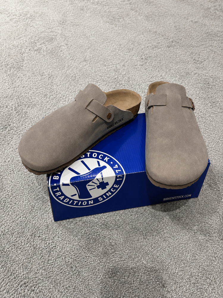 Birkenstock Yeni Sezon Boston Süet Terlik (Vizon)