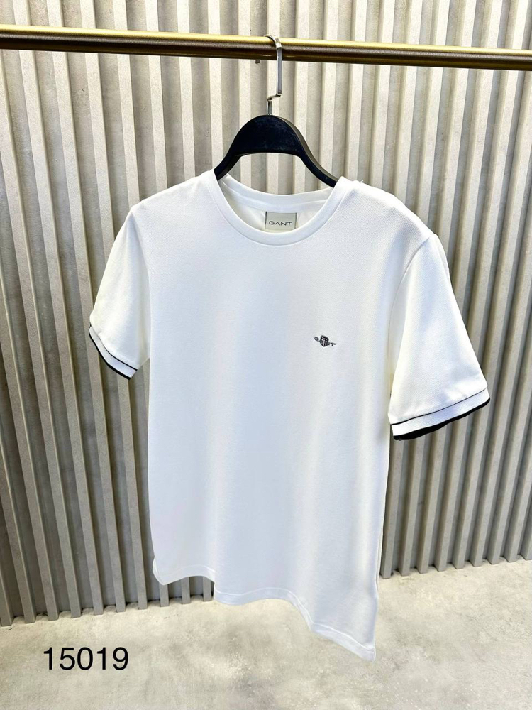 Kol Detaylı Pike Kumaş T-shirt (15019-Beyaz)
