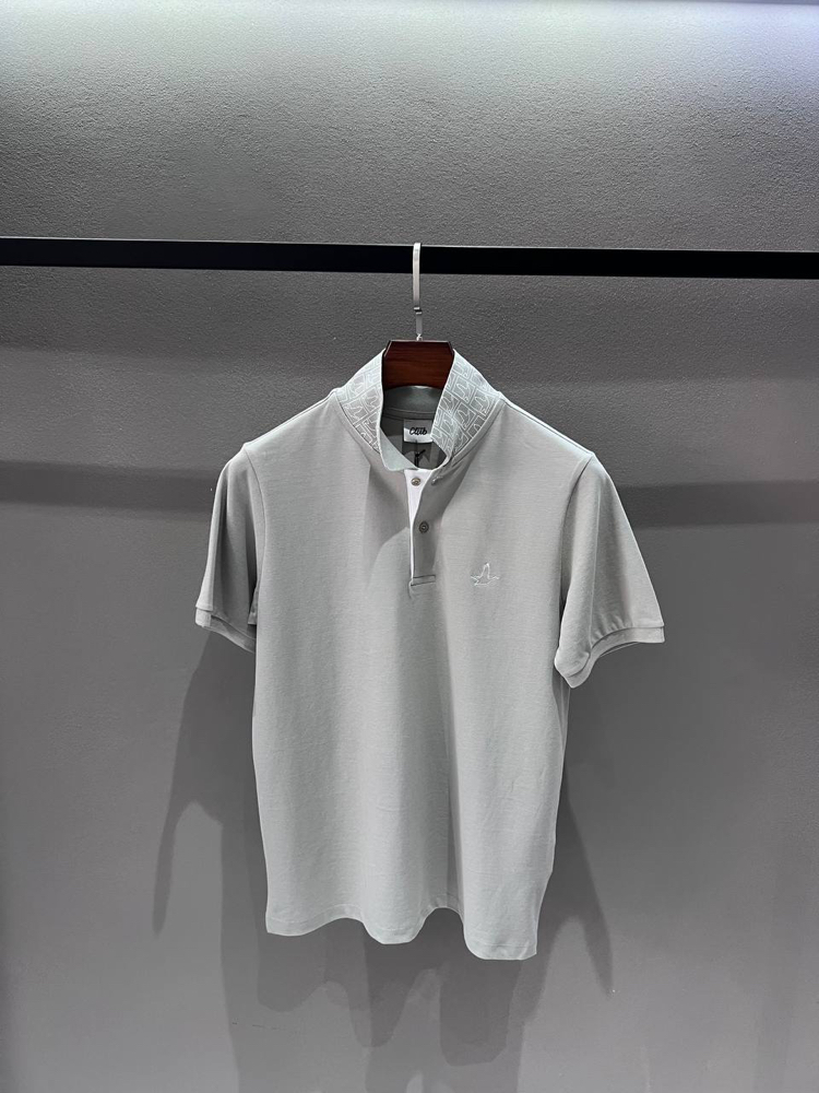 YAKA DETAYLI POLO YAKA (251904-Gri)