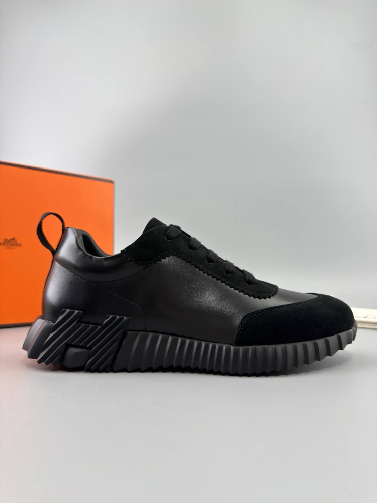 Hermes Siyah Deri Sneakers (İTHAL ÜRÜN)