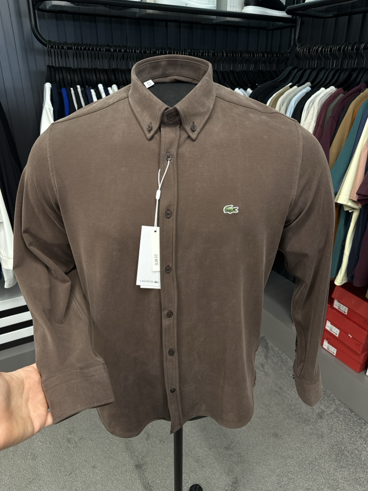 Premium Yıkamalı Modal Kırışmayan Kumaş Gömlek (549-Kahverengi)