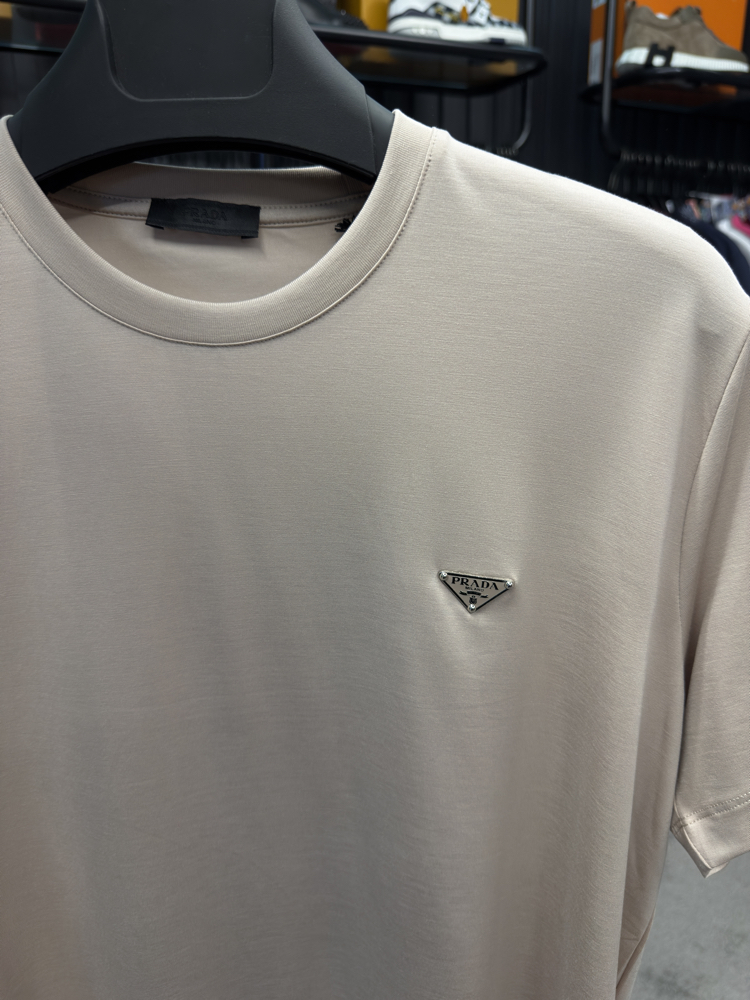 İthal Prada T-shirt Kırışmayan Kumaş (9460-Bej)