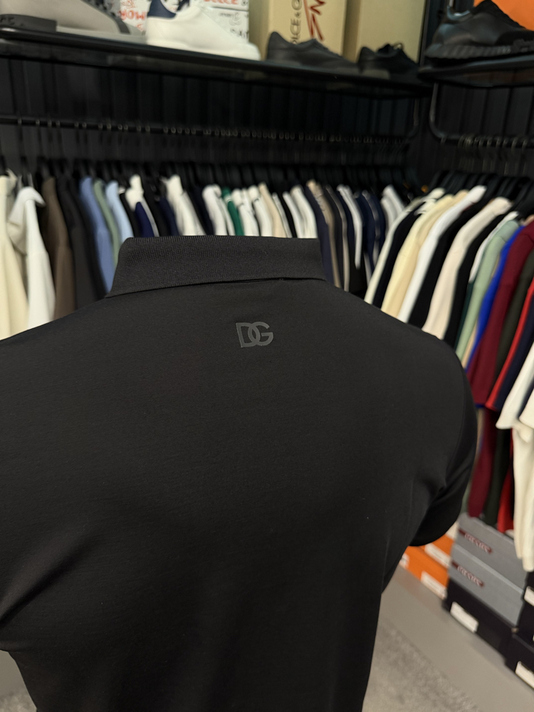 İthal Dolce Gabbana Polo Yaka  Kırışmayan Kumaş (10081-Siyah)