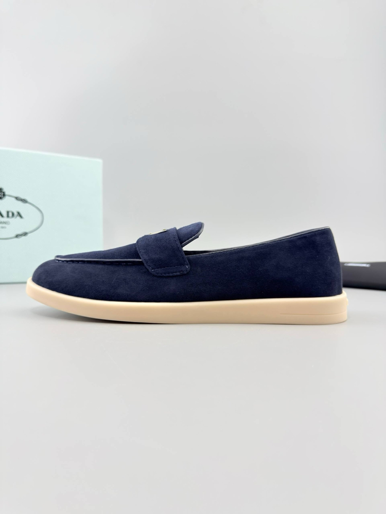 Prada Lacivert Süet Loafer (İTHAL ÜRÜN)