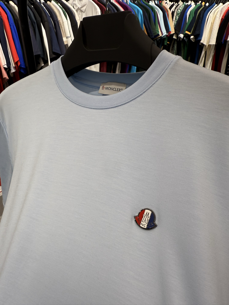 İthal Moncler T-shirt Kırışmayan Kumaş (418-Mavi)