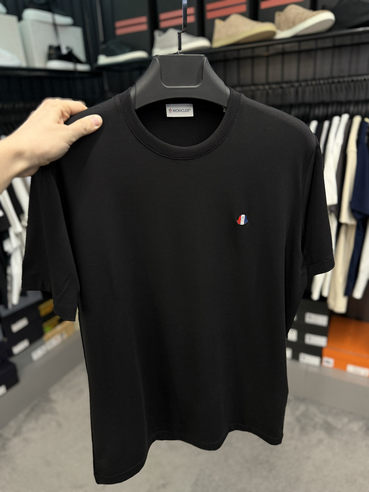 İthal Moncler T-shirt Kırışmayan Kumaş (418-Siyah)
