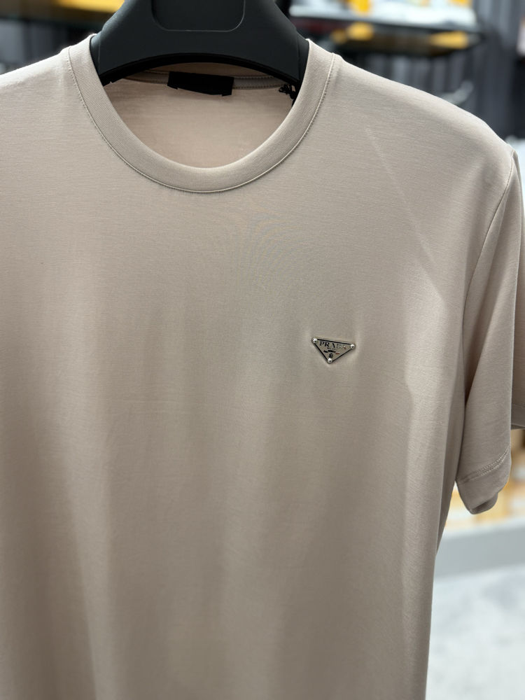 İthal Prada T-shirt Kırışmayan Kumaş (9460-Bej)