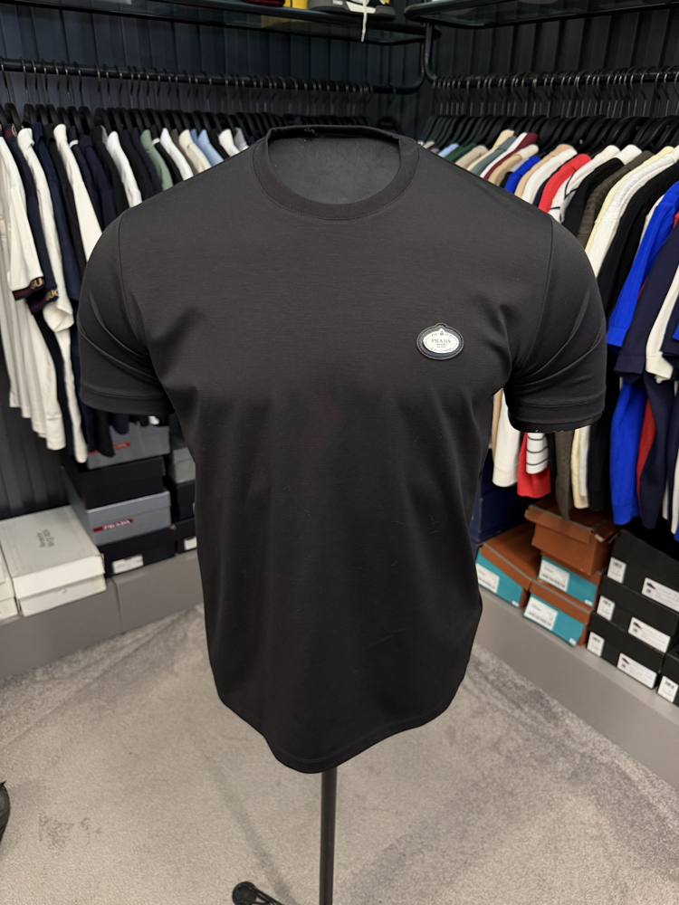 İthal Prada T-shirt Kırışmayan Kumaş (9430-Siyah)