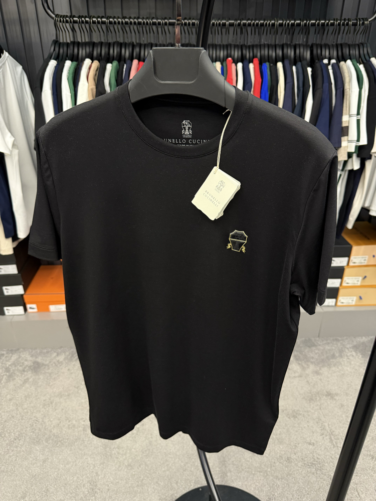 İthal Brunello Cucinelli T-shirt Kırışmayan Kumaş (9462-Beyaz)