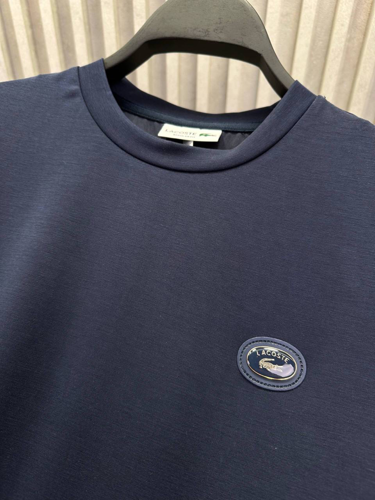 Yeni Demir Logo Modal Kırışmayan Kumaş T-shirt (15052-Lacivert)