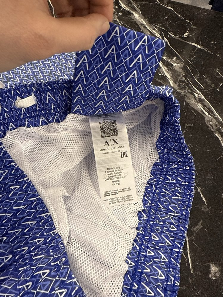 Armanı EXCHANGE Premium Deniz Şortu (5166-Sax Mavisi)