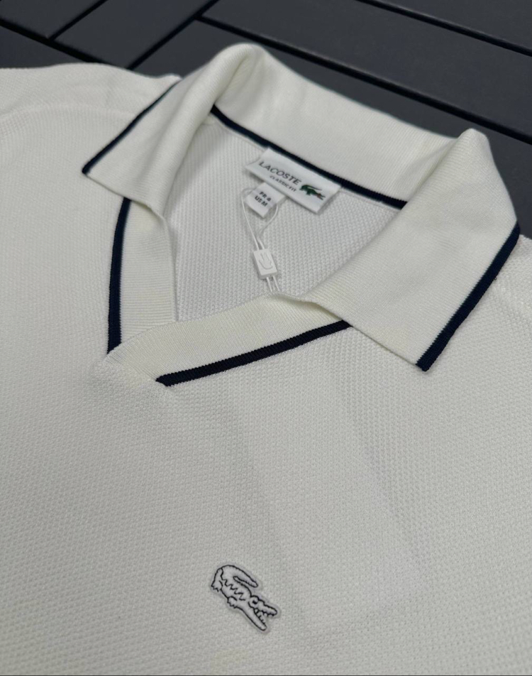 V Yaka Triko Polo Yaka (33040-Beyaz)