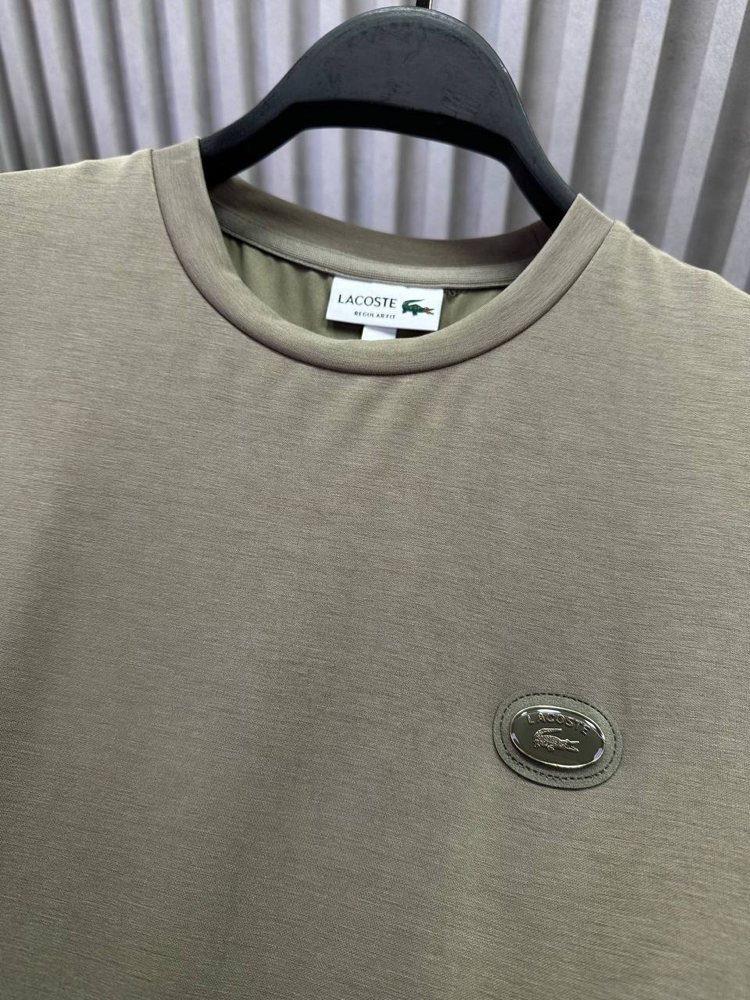 Yeni Demir Logo Modal Kırışmayan Kumaş T-shirt (15052-Haki)