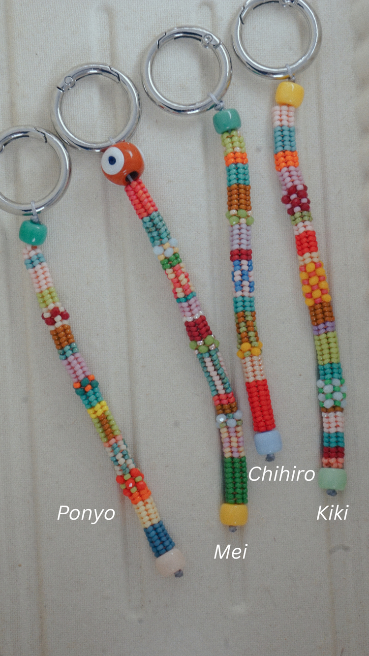 El Yapımı Miyuki Boncuk Charm, Pastel & Canlı Renk Paleti Anahtarlık