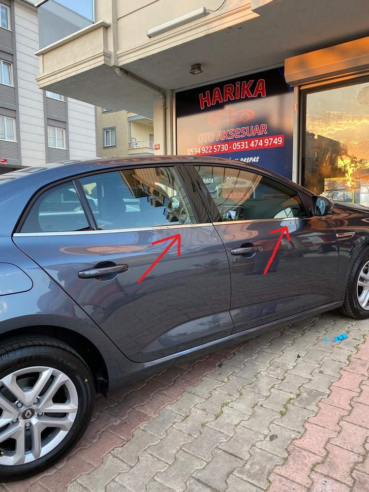 MEGANE 4 SEDAN CAM ALT ÇITASI 6 PARÇA A+KALİTE PASLANMAZ ÇELİK