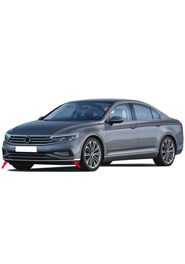 PASSAT B8.5 ÖN ALT TAMPON ÇITASI 3 PARÇA PASLANMAZ ÇELİK