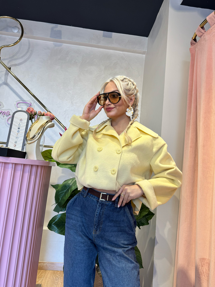 Soft Pastel Crop Ceket