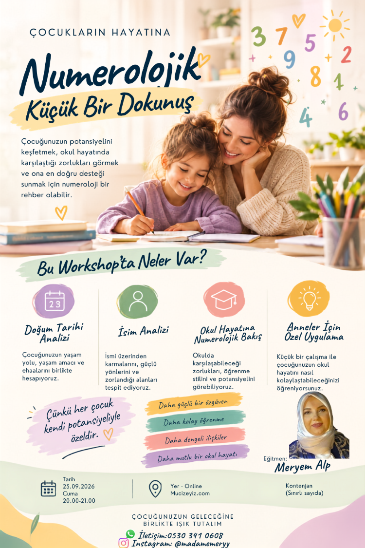 Çocukların Hayatına Numerolojik Dokunuş Workshop