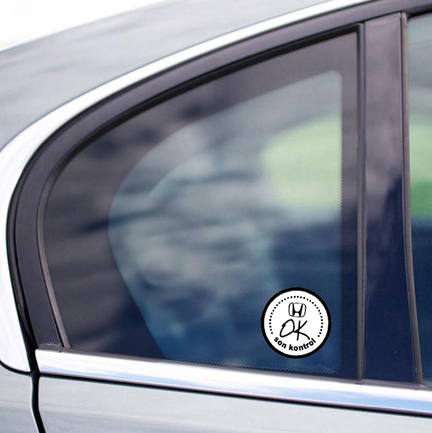 Honda Türkiye son kontrol sticker/etiket (beyaz-içten)