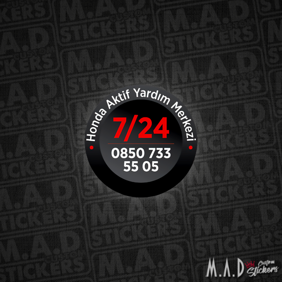 Honda 7/24 Yol yardım Sticker