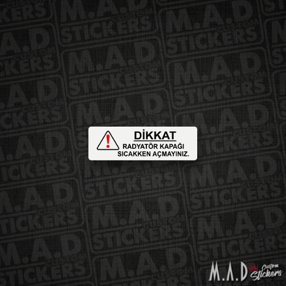 Honda TR radyatör sticker/etiket