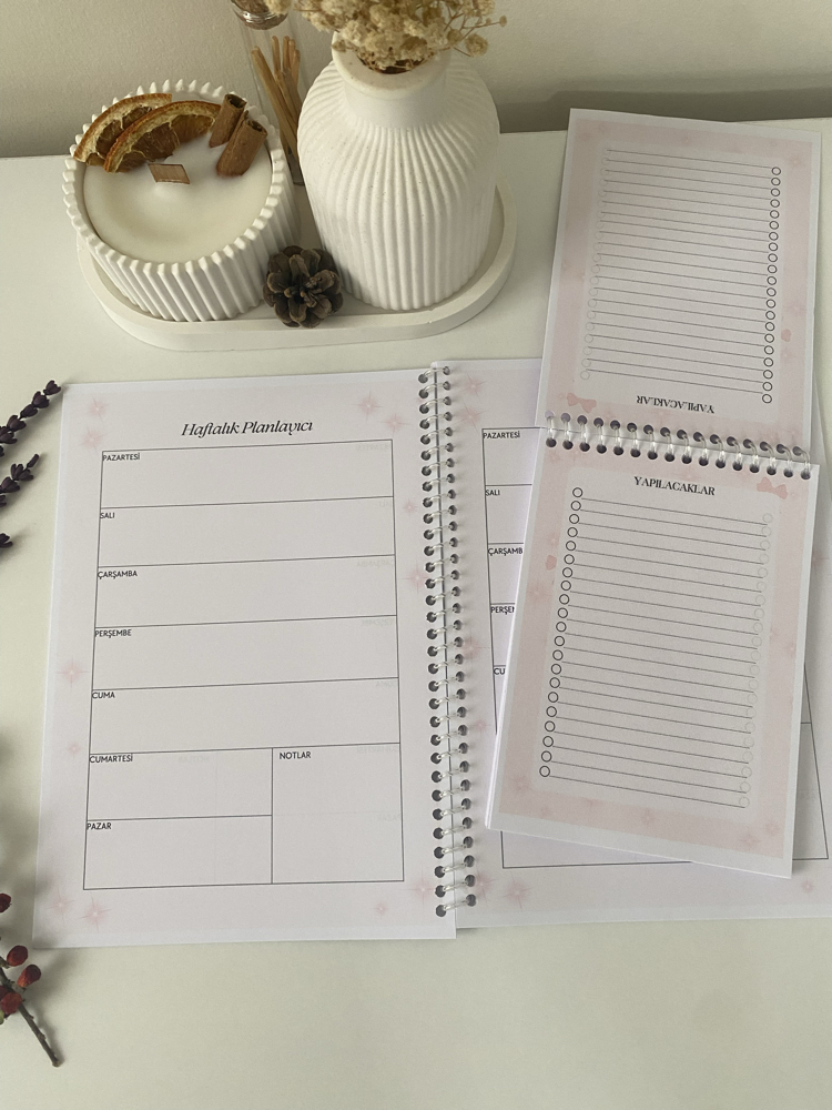 2’li Set - Haftalık Planlayıcı/Yapılacaklar