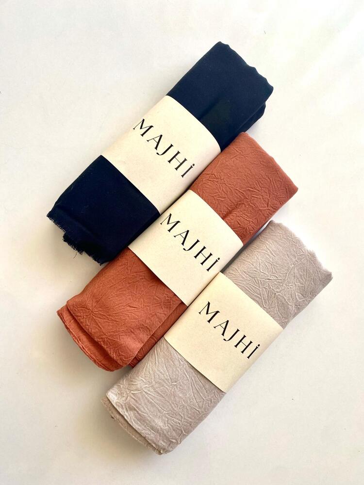 Hijab Kadın Bambu Crash Şal Modeli 3'lü Kadın Şal