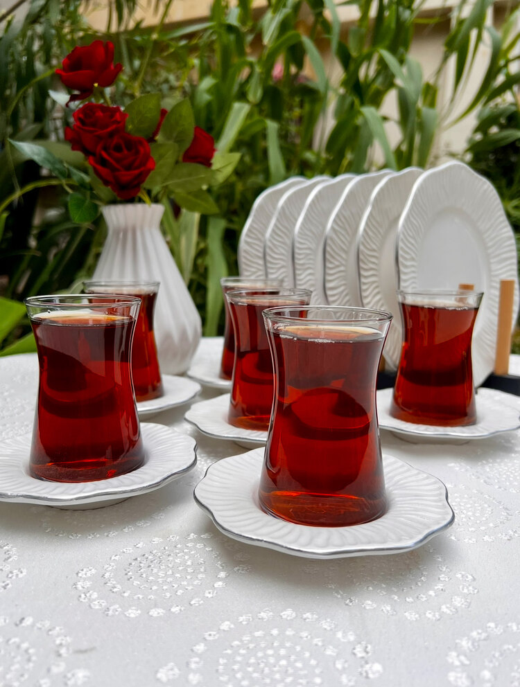 18 Parça Şık Çay ve Pasta Takımı – 6 Kişilik