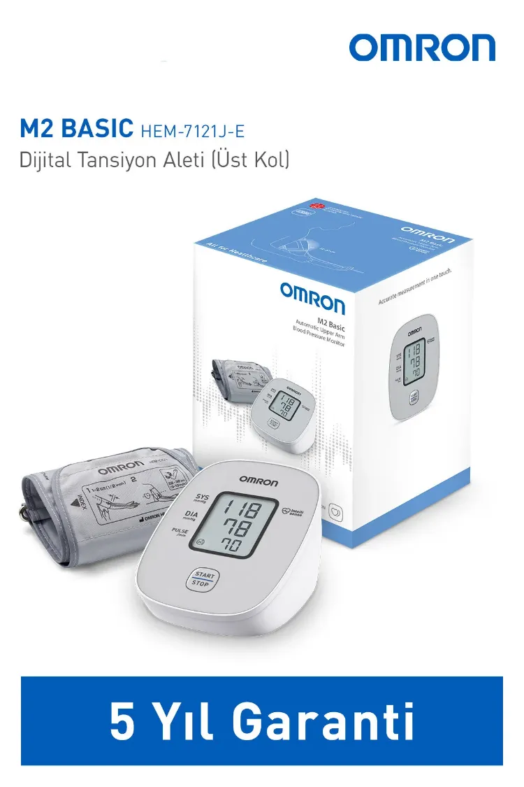 Omron M2 Basic Üst Koldan Pilli Dijital Tansiyon Aleti